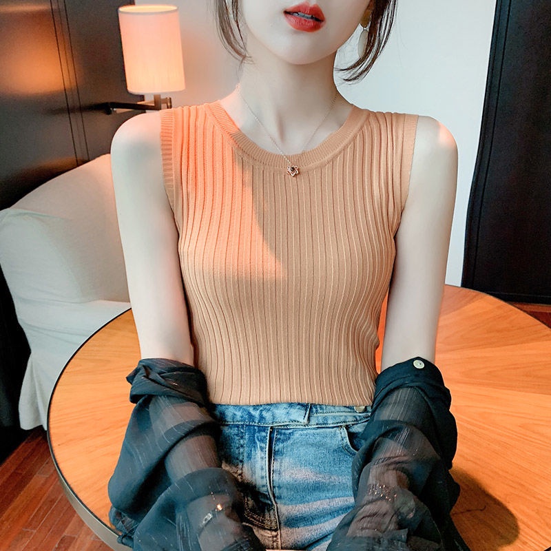 Áo Dệt Kim Sát Nách Thời Trang Cho Nữ Trong đó.