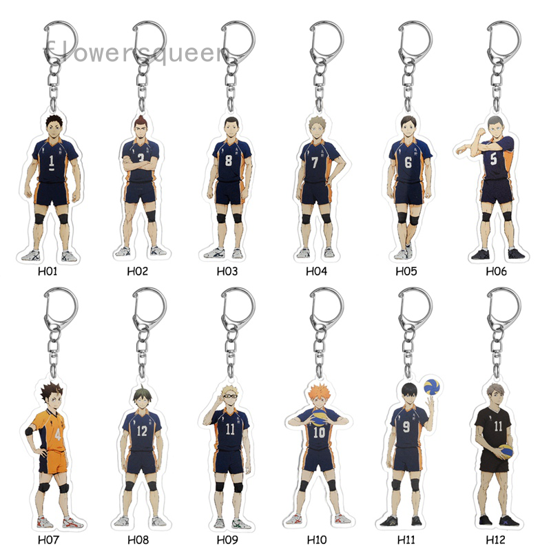 flowersqueen Móc khóa hình nhân vật Anime Haikyuu cá tính