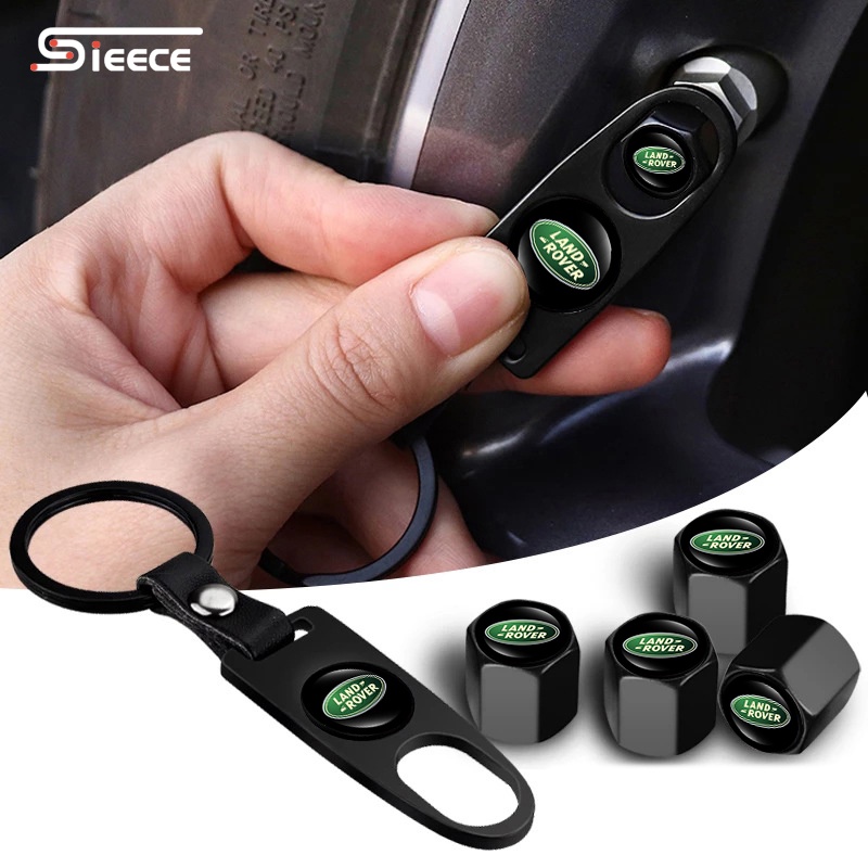 Sieece Kim Loại Nắp Van Lốp Ô Tô Chống Bụi Nắp Chụp Van Ô Tô NắP Van LốP Ô Tô Nắp Van Lốp Xe Nắp Van Xe Hơi Phụ KiệN Ô Tô Cho Land Rover Defender Evoque Discovery VELAR Range