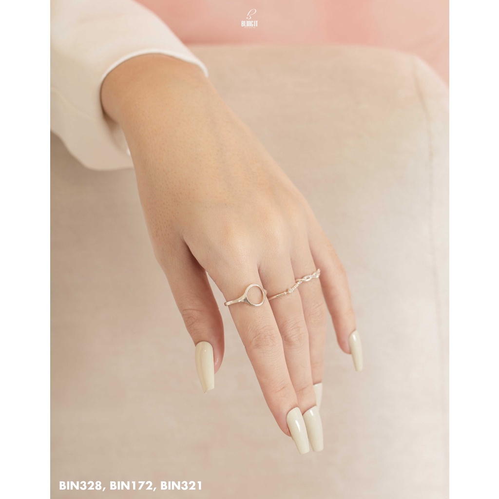 Nhẫn bạc 925 Bling It có đính đá thiết kế nữ tính BIN328