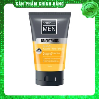 Sữa rửa mặt nam 3 in1 sáng da, sạch đều màu da, giữ ẩm da NanoWhite Men - 100ml