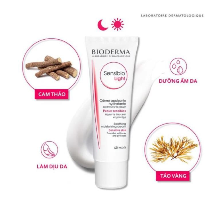 Kem Dưỡng Ẩm Hàng Ngày Làm Dịu Da Bioderma Sensibio Light 40ml