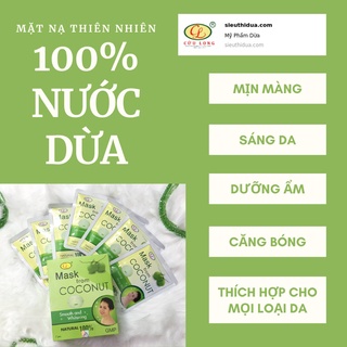 Mặt nạ sinh học từ nước dừa tự nhiên Cửu Long 3 miếng - 5 miếng - 7 miếng