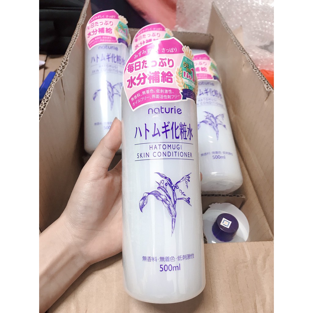 Nước Hoa Hồng Ý Dĩ Dưỡng Da Reihaku Hatomugi Moisturizing &amp; Conditioning Lotion 500ml