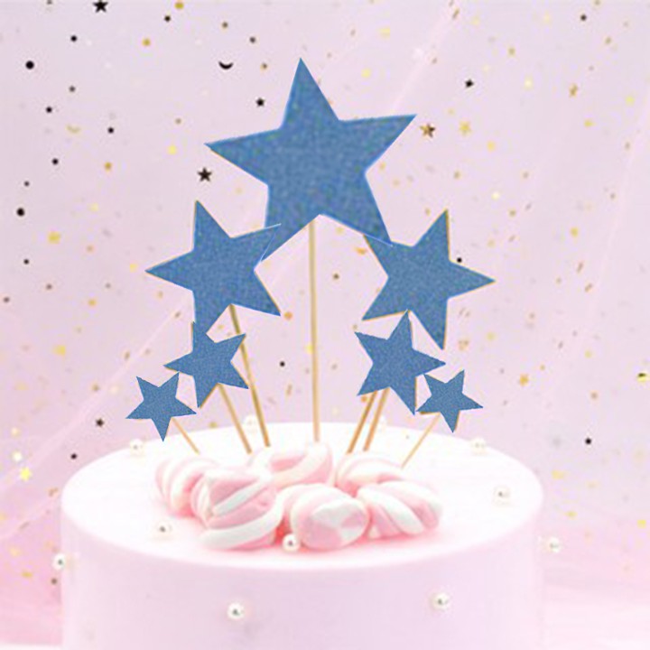 que cắm bánh [FREESHIP] set cắm sao giấy nhũ