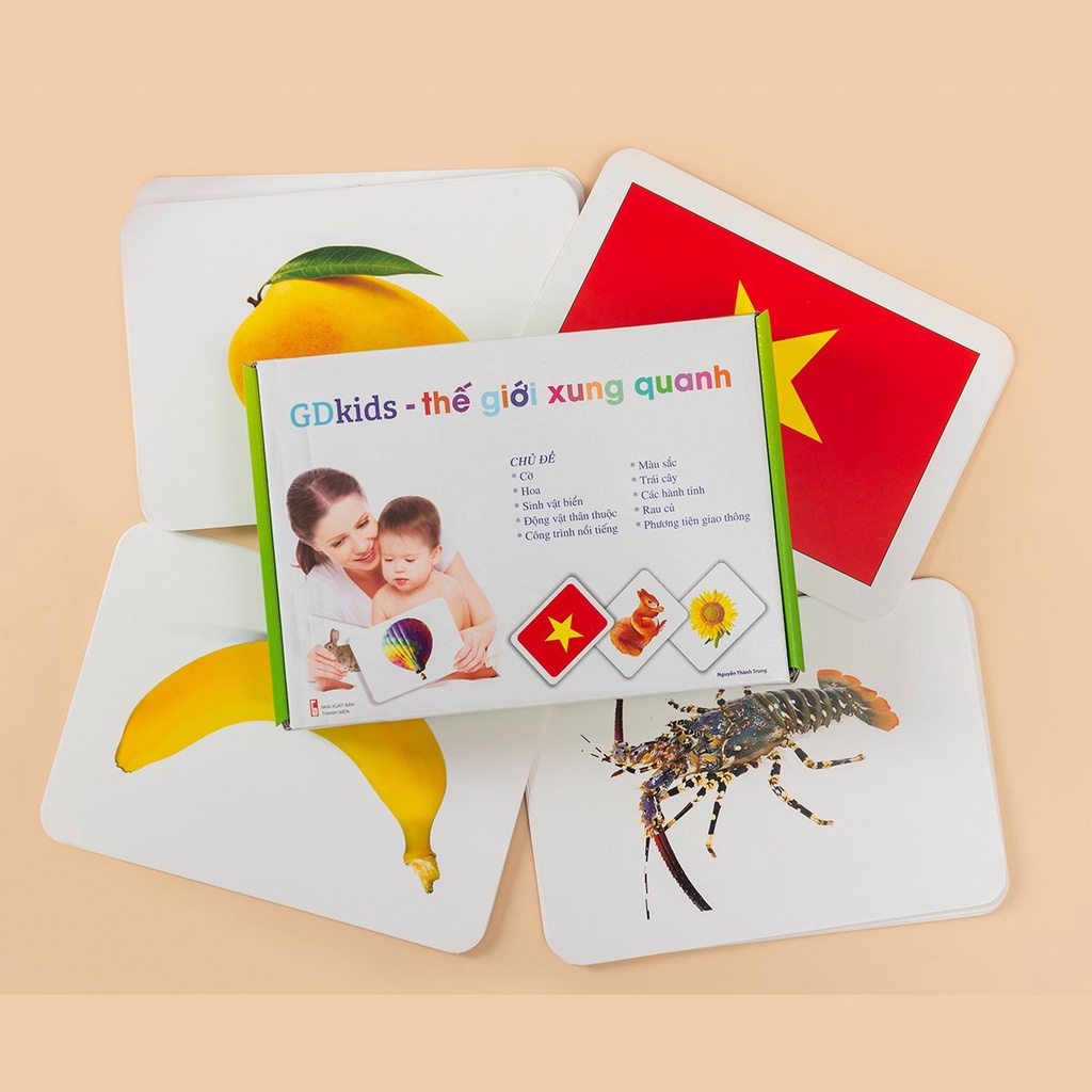 Flashcard Bộ Cơ Bản Kết Hợp 259 Thẻ Học Thông Minh Cho Bé - Glenn Doman Giáo Dục Sớm Cho Trẻ