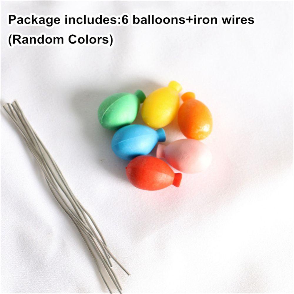 RAINBOW Set 6 Bong Bóng Mini Trang Trí Nhà Búp Bê