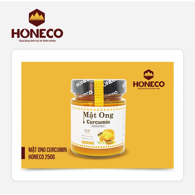 Miễn phí giao hàng Mật Ong Honeco - Sản phẩm Mật ong curcumin Honeco 250g