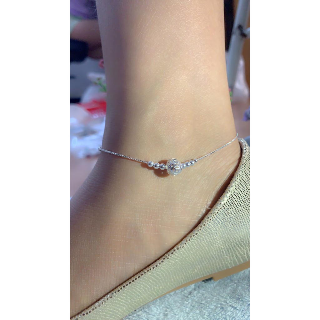 Lắc chân bạc Ý 925 Bạc Xinh Huệ Ngân - Tiền xu cầu may mắn RYBJ50067 | BigBuy360 - bigbuy360.vn