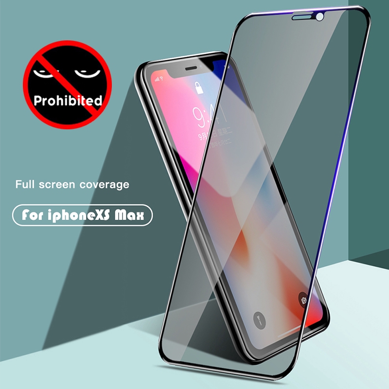 Kính cường lực màn hình chống sốc + nhìn trộm 2.5D cho iPhone X XS Max XR 8 7 6S 6 Plus