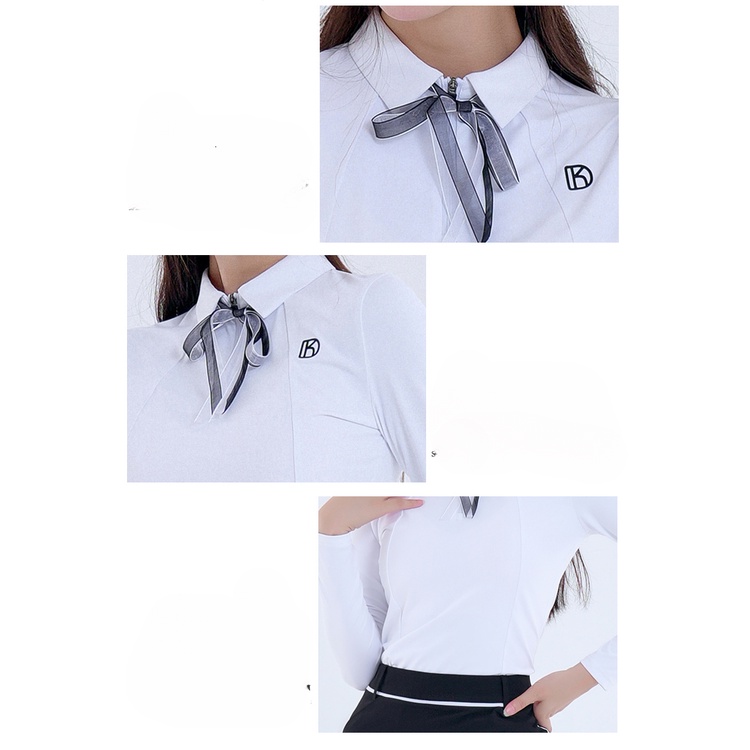 Dk Bộ Áo Dệt Kim Dài Tay Ôm Dáng Co Giãn Phong Cách Mới Đánh golf Ngoài Trời Mùa Thu Đông Cho Nữ IQNB