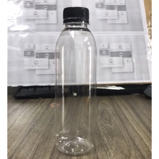 Chai nhựa tròn cổ hẹp 330ml nắp đen