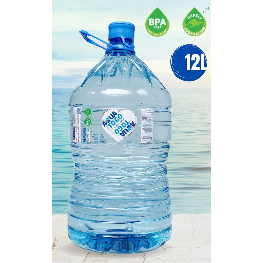 Bình 12 Lít nước khoáng thiên nhiên Aqua To Go - Nhập khẩu từ Úc