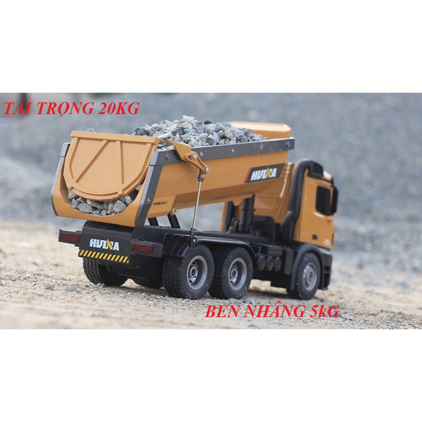 Xe tải ben Huina573 nhâng ben tới 5kg