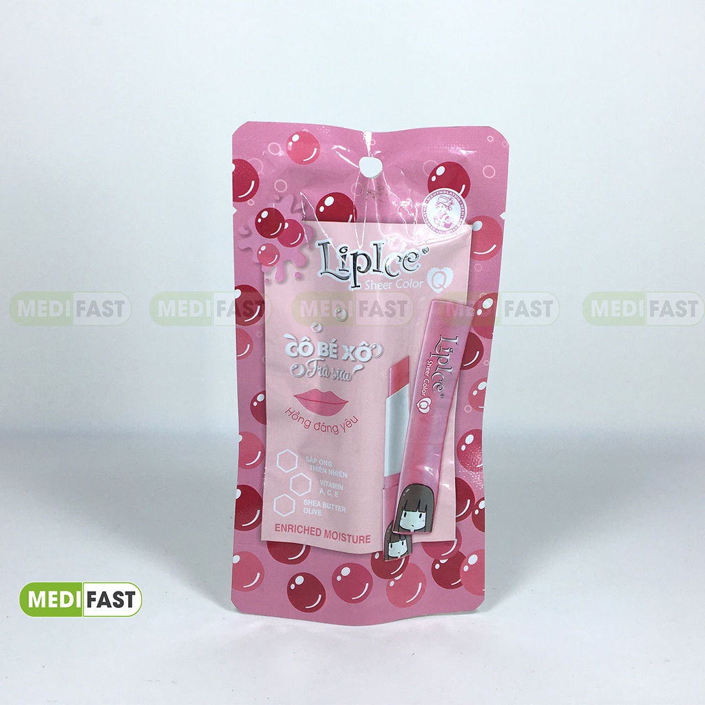 Son dưỡng môi Lipice Sheer Color tuýp 2.4g làm hồng môi tự nhiên hạn chế khô môi bong tróc thành phần dầu olive sáp ong