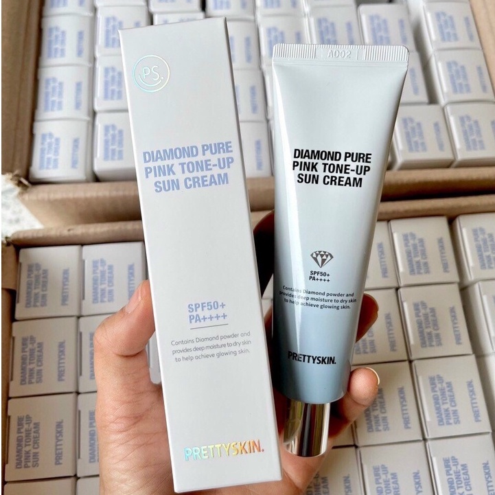 Kem Chống Nắng Kim Cương Phổ Rộng, Nâng Tone Pretty Skin - PrettySkin Diamond Pure Pink Tone-Up Sun Cream 50ml