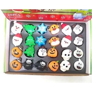 (Hàng sẵn)Nhẫn đồ chơi Noel, Halloween có đèn 2023