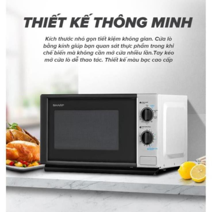 Lò Vi Sóng Cơ Sharp R-G225VN-BK 700W - Hàng Chính Hãng Bảo Hành 12 Tháng