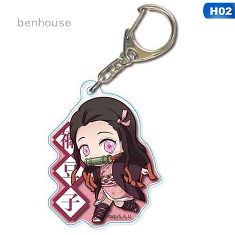 Móc khóa nắp gắn trang trí mô hình nhân vật Anime kimetsu No yaiba xinh xắn