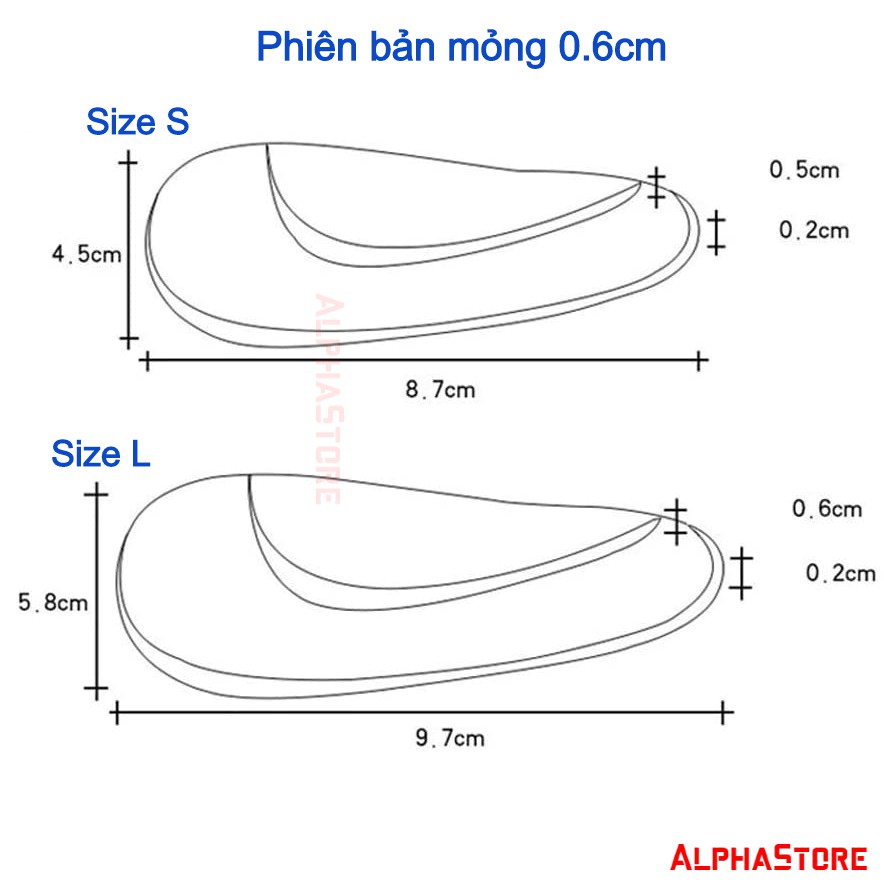 Cặp Lót Giày Chỉnh Hình Bàn Chân Bẹt - Lót Giầy GEL Hỗ Trợ Tạo Vòm Bàn Chân - Tùy Chọn Size Người Lớn Và Trẻ Em