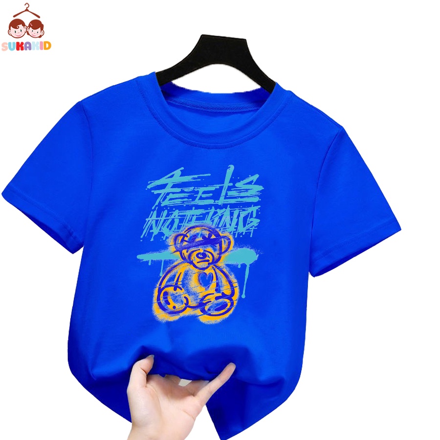 Áo thun hình gấu nati Bé trai và gái.áo cho bé từ 6kg-30kg.AL55.