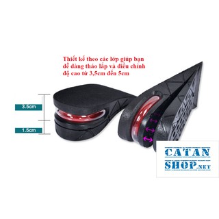 ❤️FREESHIP❤️Combo 4 miếng lót đế giày tăng chiều cao Air có đệm khí siêu êm ái, giày đế cao, giày độn gót.