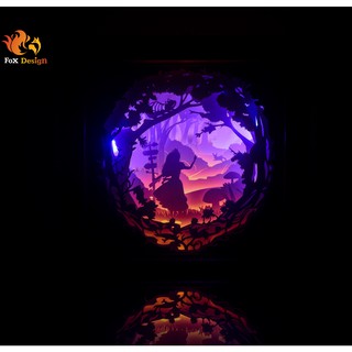 Đèn giấy nghệ thuật - Alice ở xứ sở thần tiên (Kirigami lightbox)
