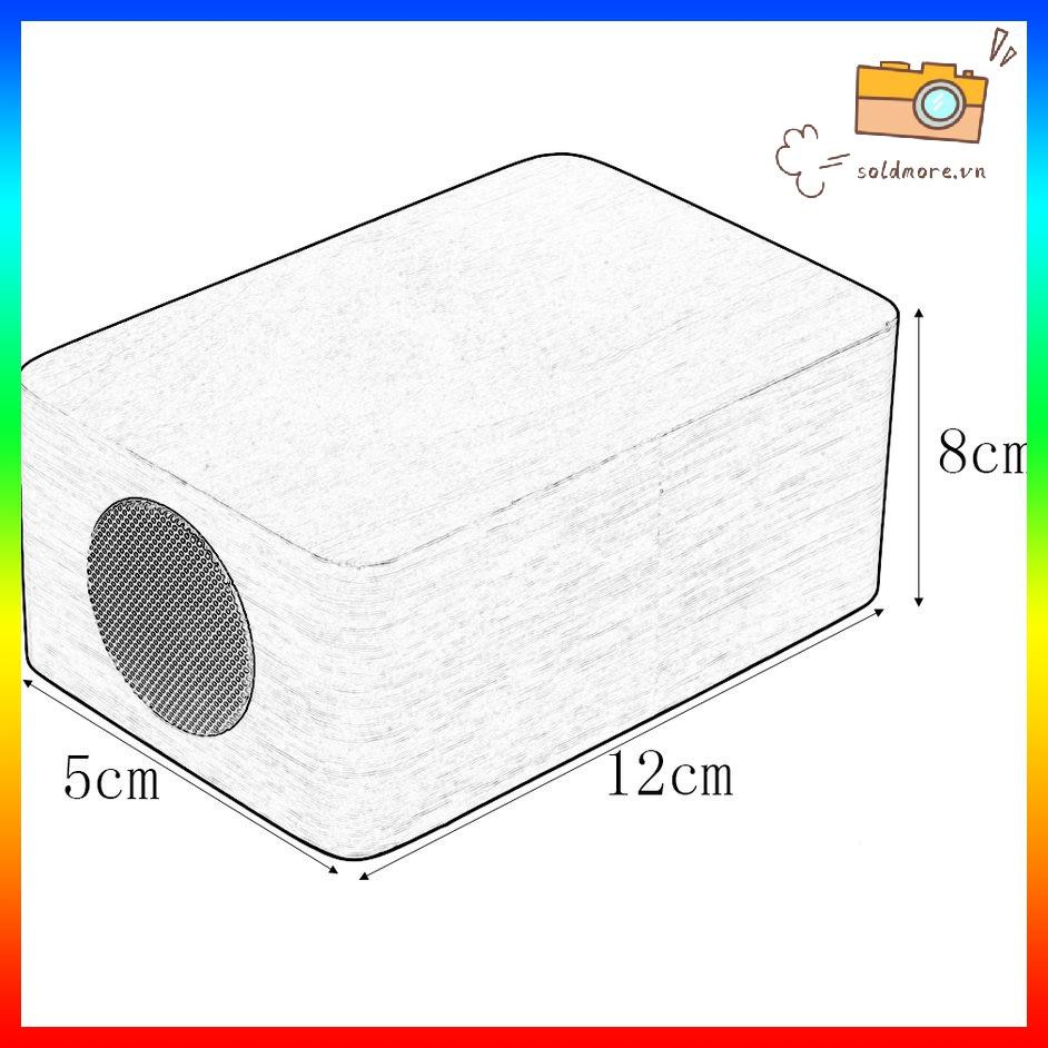 Loa Không Dây Mini Hình Chữ Nhật Chất Liệu Gỗ