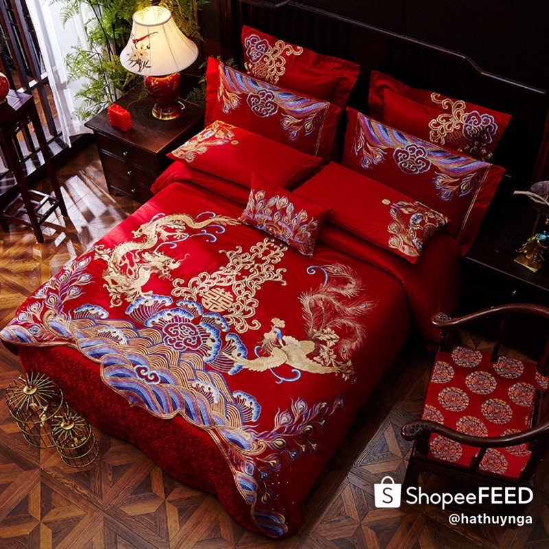 Bộ chăn ga gối đệm cưới
