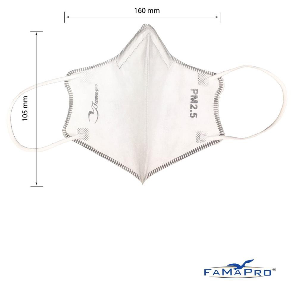 Khẩu trang FAMAPRO PM2.5, Tiêu Chuẩn Xuất Khẩu BFE ≥95% (10 Cái / Hộp - Trắng) | BigBuy360 - bigbuy360.vn