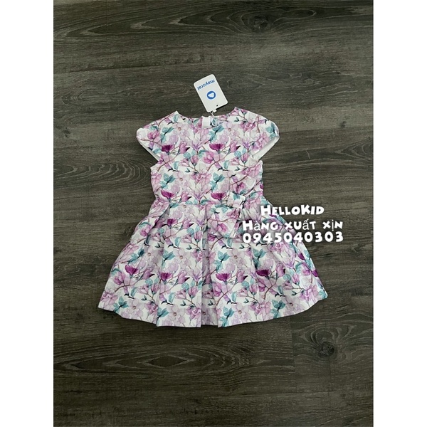 V50 - Váy hoa tím MOR nơ eo sang chảnh