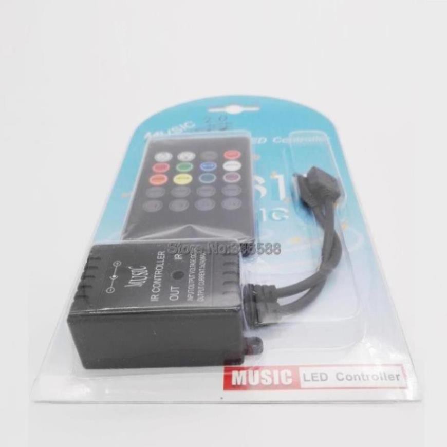 Bộ Remote Điều Khiển Cảm Biến Âm Thanh Dùng Cho Đèn LED Ánh Sáng RGB