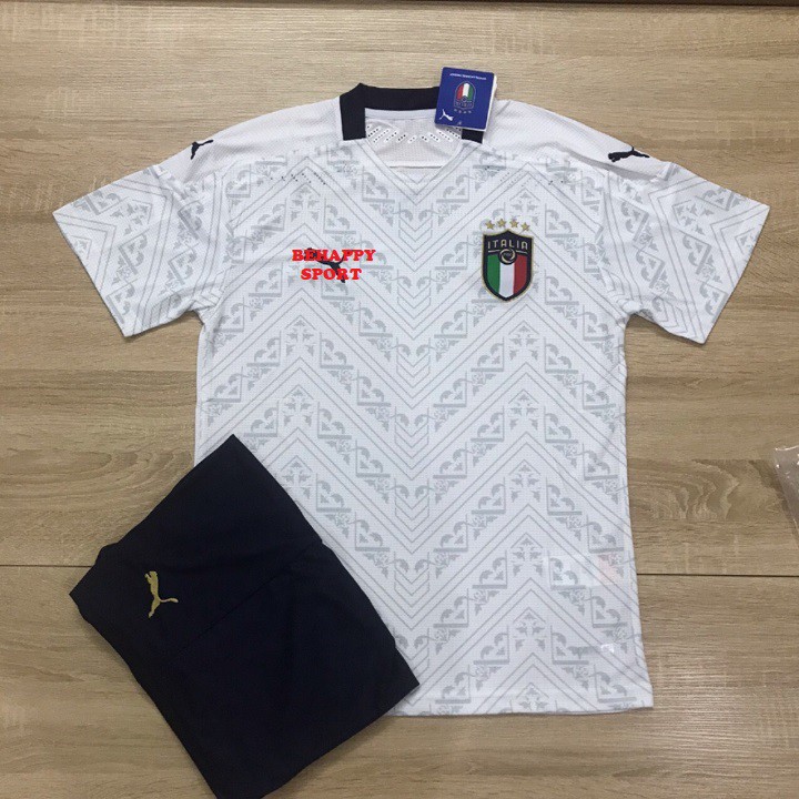 Áo Đấu Italia Vải Thái Màu Trắng