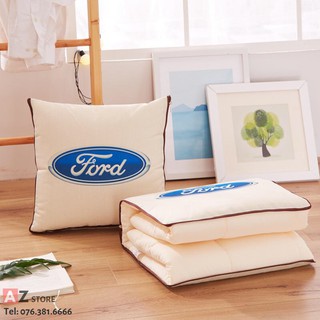 Gối và chăn (mền) 2 trong 1 (logo Ford) - Sử dụng làm tựa lưng, chăn đắp văn phòng hoặc ô tô tiện dụng