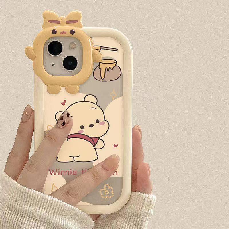 Ốp điện thoại hình gấu Pooh/ quái vật thích hợp cho Apple 11 Iphone 13 14/12promax 7/8p 77i9