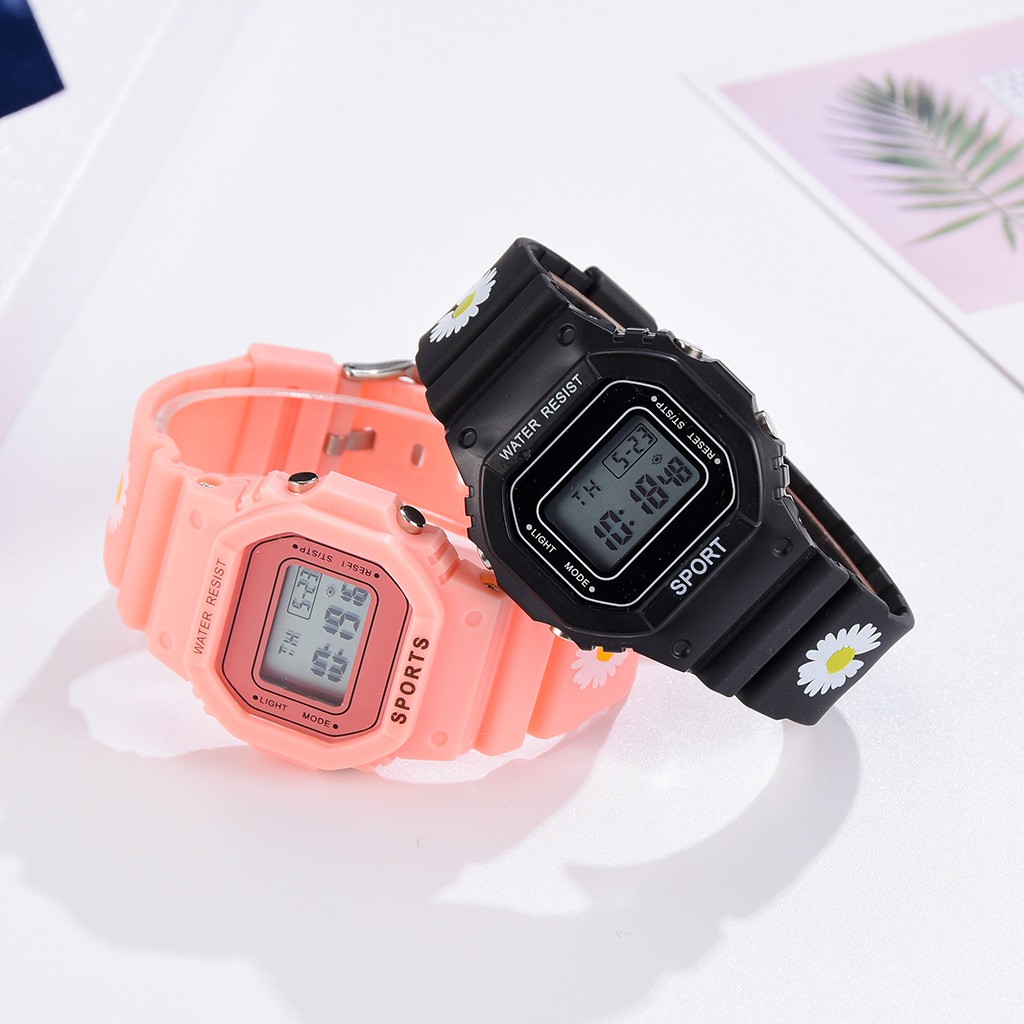 (Giá sỉ) Đồng hồ điện tử nam nữ hình hoa cúc C121 mẫu mới Hot 2020 dây cao su cực bền nhiều màu lựa chọn | BigBuy360 - bigbuy360.vn