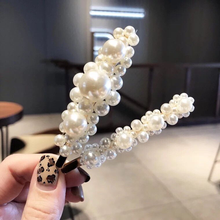 Set 2 Kẹp Ngọc Xinh Xăn TẶNG 1 Kẹp Bấm