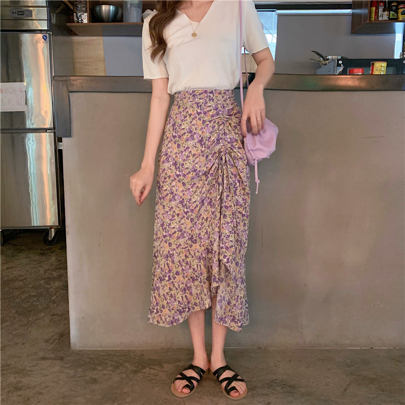 Đầm Voan Hoa Đuôi Cá Lưng Cao Thời Trang Mùa Hè Dành Cho Nữ201229 | BigBuy360 - bigbuy360.vn