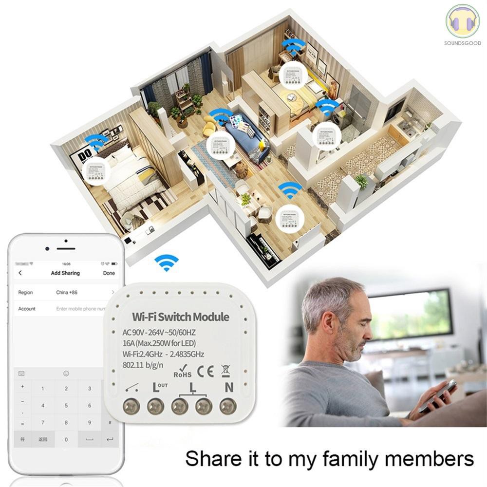 Mô Đun Công Tắc Điều Khiển Từ Xa 2 Chiều Ew-Wifi-501 Cho Các Thiết Bị Điện Trong Nhà