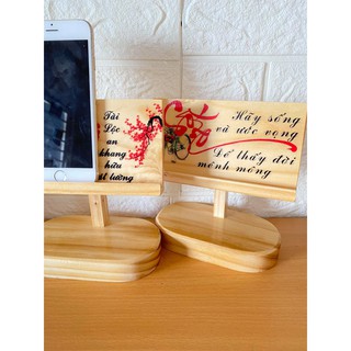 Giá đỡ điện thoại đa năng bằng gỗ mẫu mới