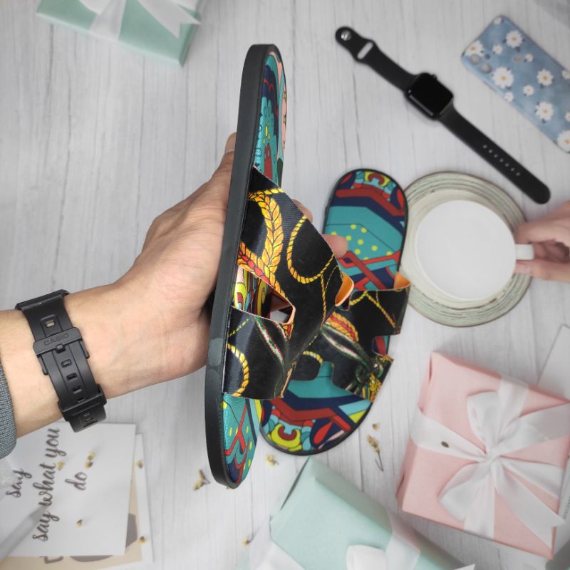 🔥HÀNG SIÊU CẤP🔥Dép lê HM, Dép chữ H hoa văn in 3D nam quai ngang mẫu mới 2022