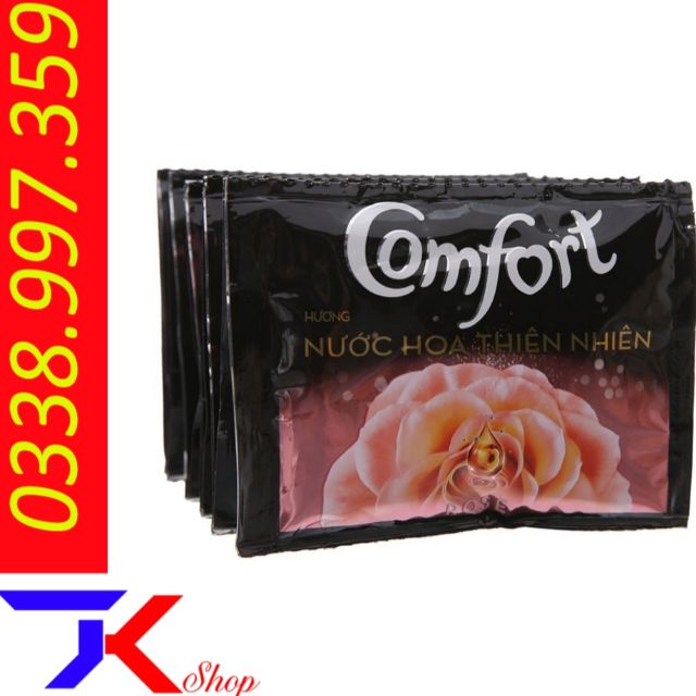 10 gói nước xả vải Comfort da nhạy cảm-Hương ban Mai-một lần xả-Sofia ×20ml