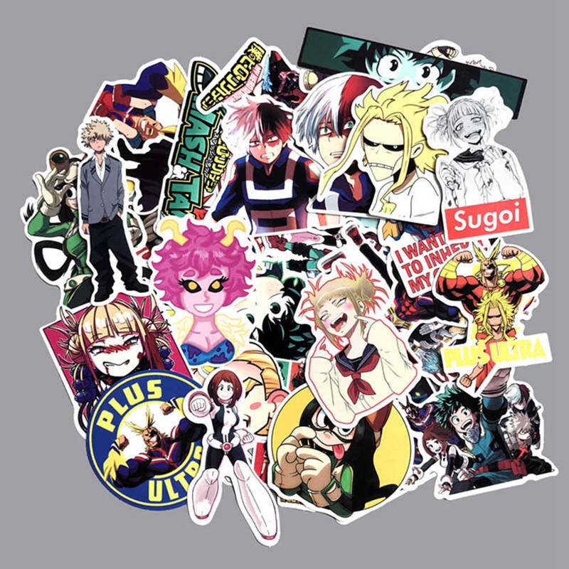flowersqueen Nhãn dán trang trí in hình nhân vật Anime My Hero Academia