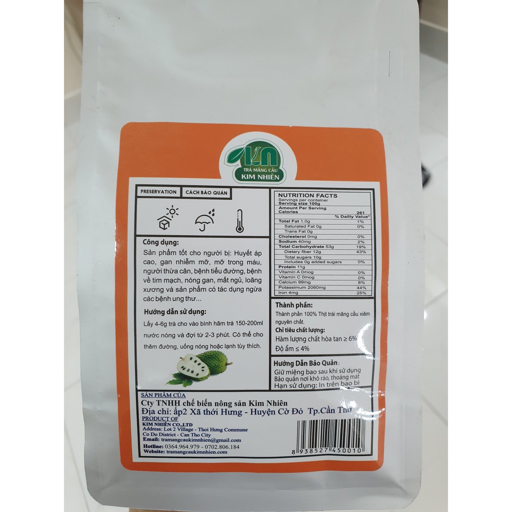 Trà mãng cầu Kim Nhiên ⚡️100% MÃNG CẦU TỰ NHIÊN ⚡️ hỗ trợ cơ thể chống lại các tác nhân gây Bệnh-  100gr | BigBuy360 - bigbuy360.vn