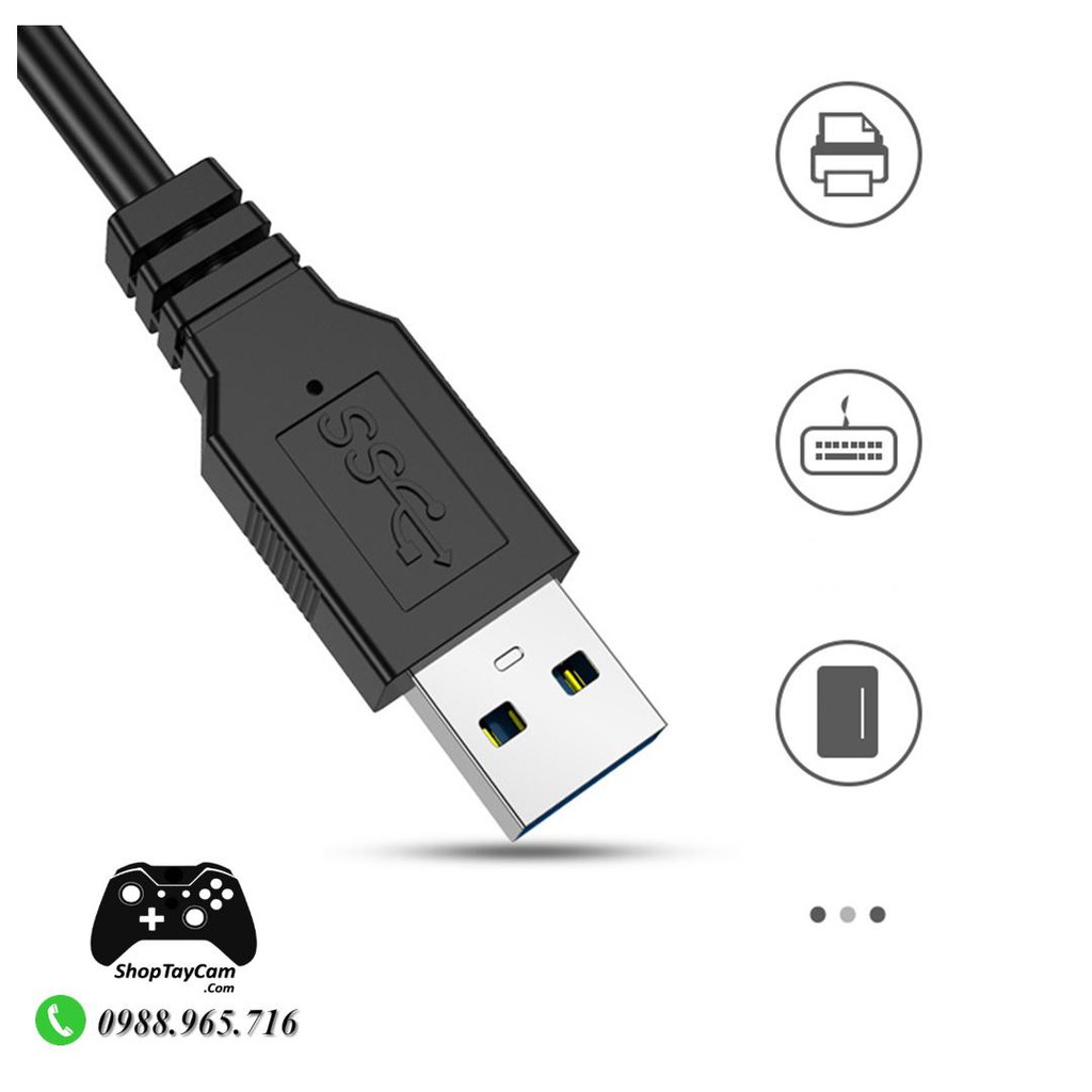 HUB Bộ Chia Cổng USB 3.0 Thành 4 Cổng USB 3.0 Tốc Độ Cao Hàng XỊN Cho PC, Laptop, Macbook | 4Port USB HUB