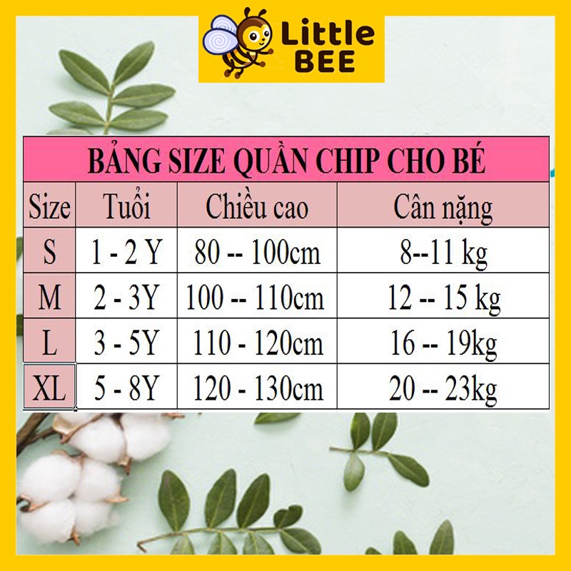 Quần chip bé gái, quần lót bé gái cotton siêu đáng yêu LITTLEBEE