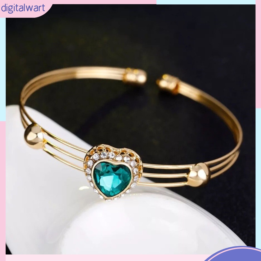 Bộ Trang Sức Mặt Trái Tim Đính Đá Thời Trang Cho Nữ