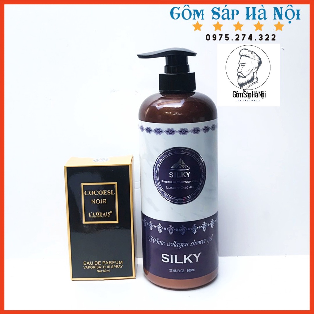 Sữa Tắm SILKY WHITE COLLAGEN SHOWER GEL LUXURY ORCHID 800ml