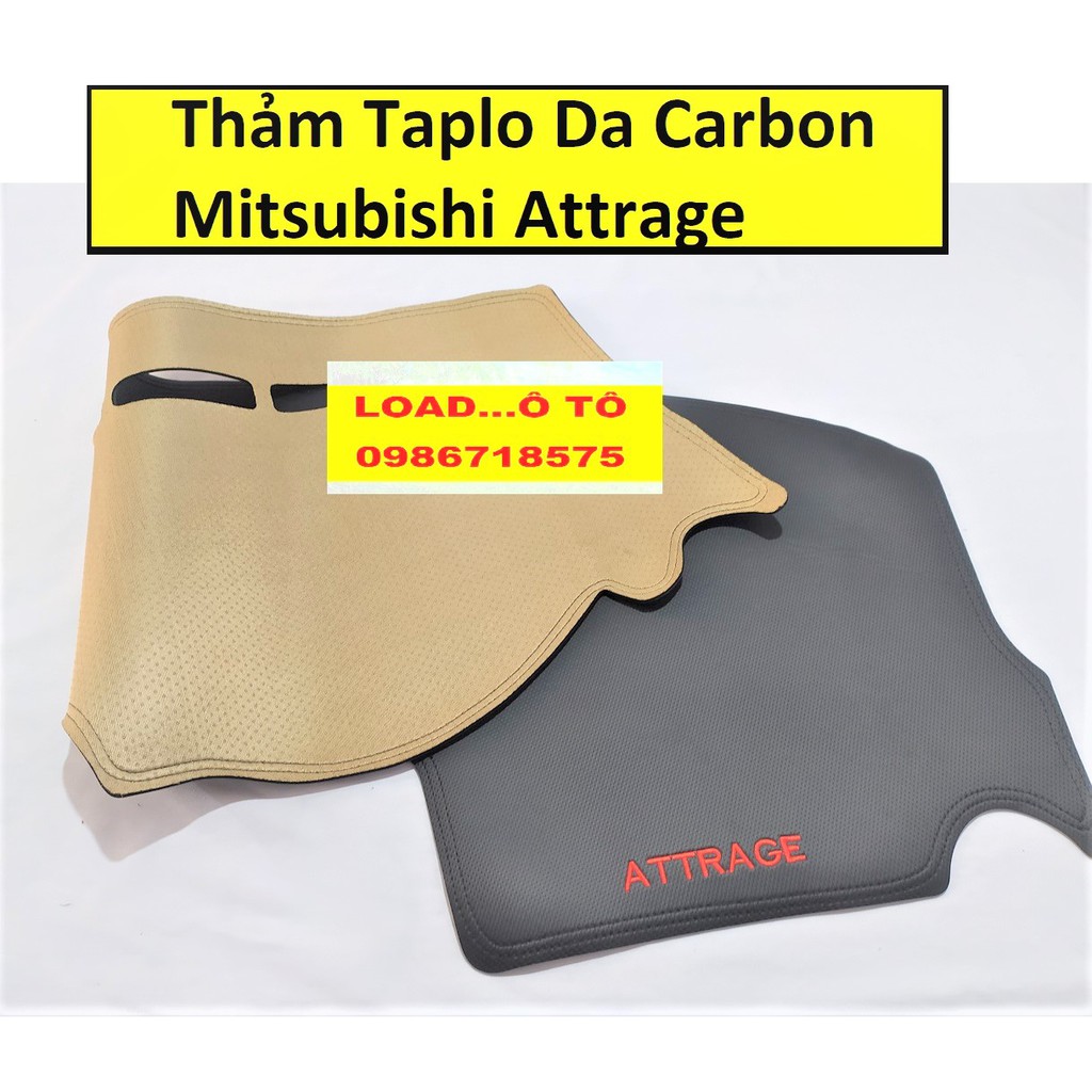 Thảm Chống Nắng Taplo Mitsubishi Attrage 2022-2018 Da Carbon Cao Cấp