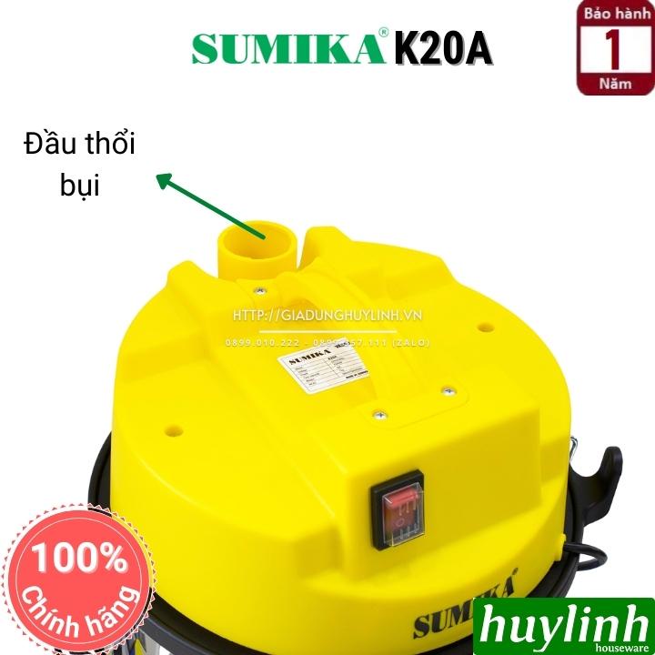 [Mã ELHAMS5 giảm 6% đơn 300K] Máy hút bụi Sumika K20A - 20 lít - Hút khô + hút ướt + thổi bụi